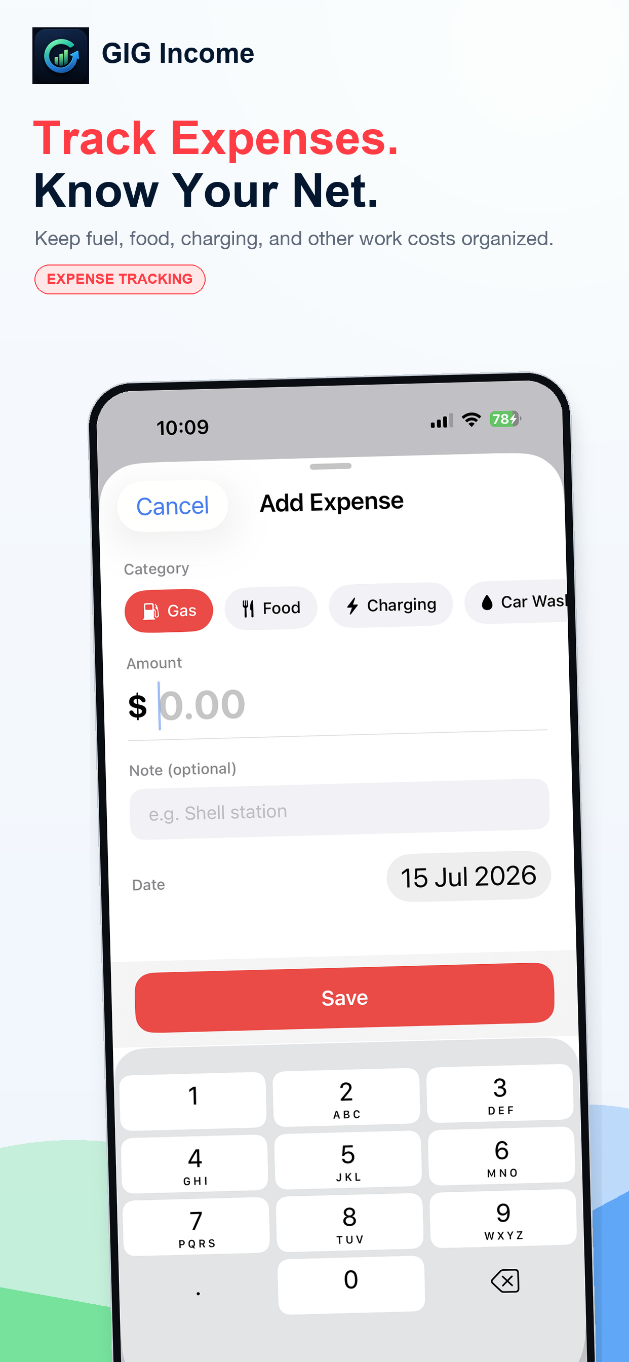 Track expenses and net income